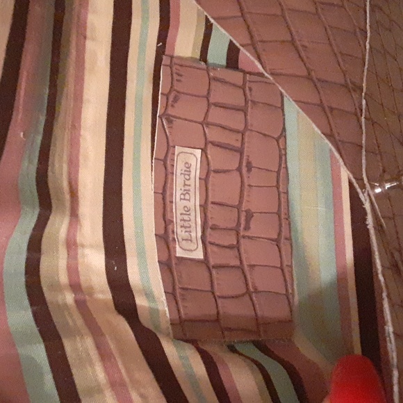 Croco Embossed Leather Envelope Clutch - Picture 4 of 4